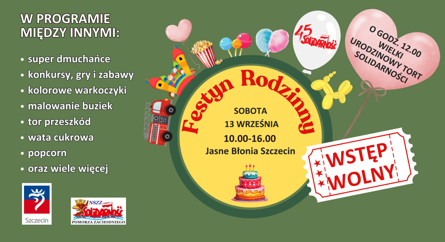 Wielki festyn rodzinny w sobotę na Jasnych Błoniach