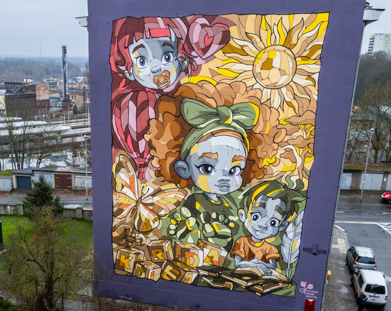 Nowy mural pełen ukrytych symboli. Przypomina o tym, co ważne
