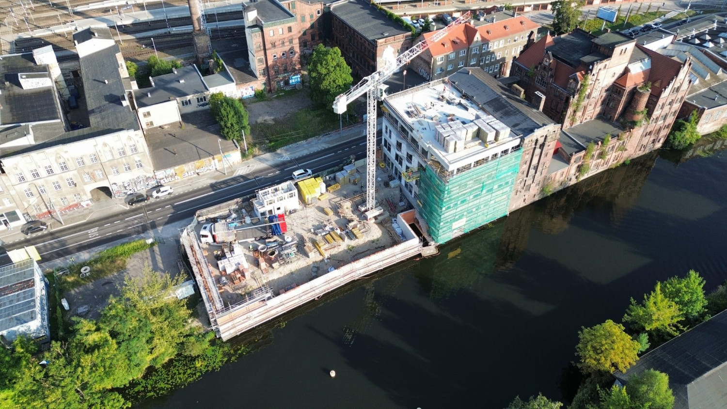 Najwyższa kondygnacja już gotowa. Coraz bliżej końca prac na szczecińskiej Wenecji