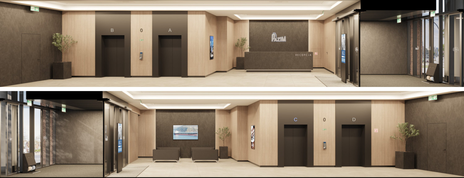 Tak będzie wyglądał zmodernizowany hol w szczecińskim drapaczu chmur