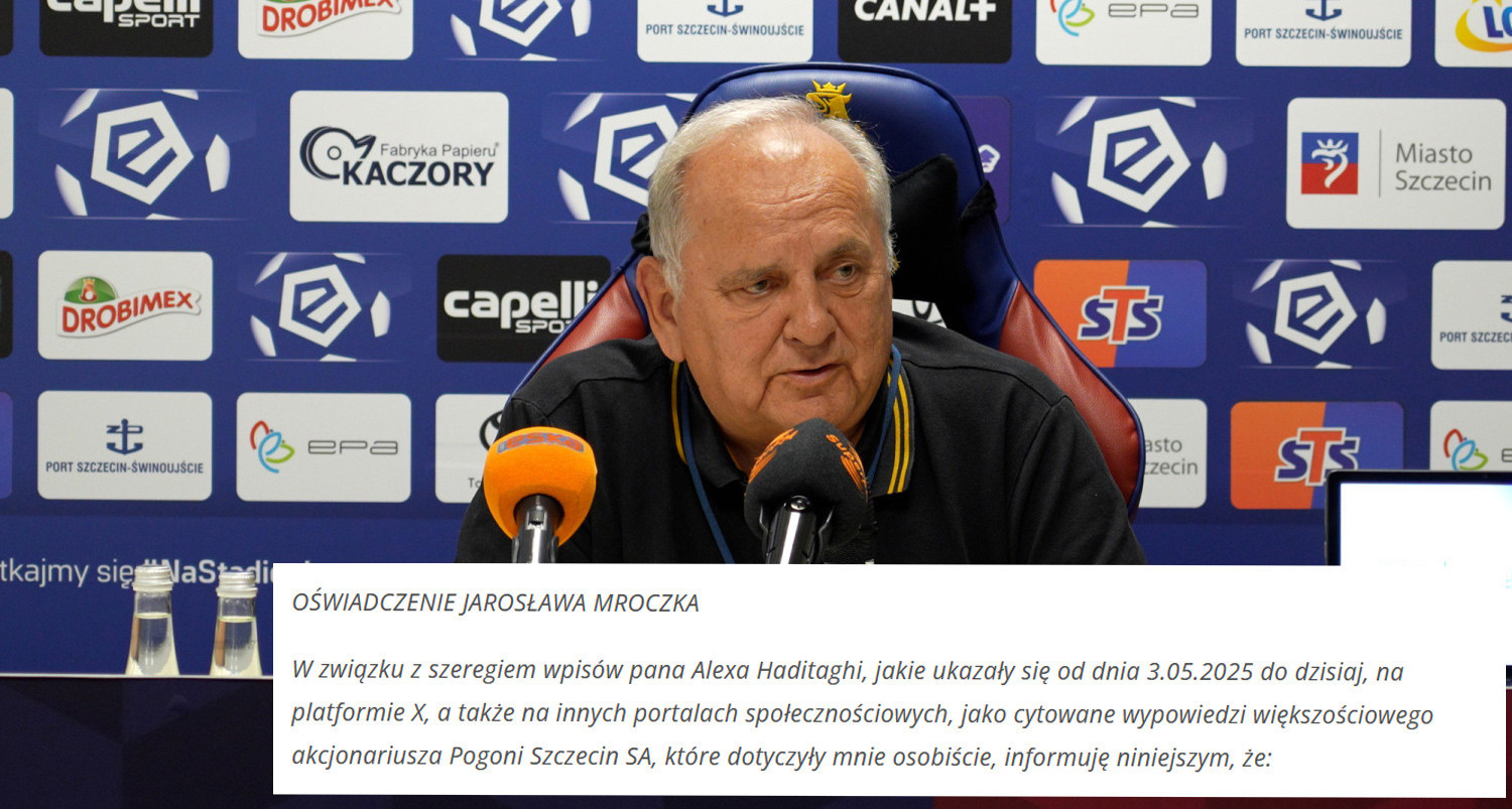 Mroczek odpowiada na zarzuty Haditaghiego. To jedyna, publiczna odpowiedź byłego szefa Pogoni