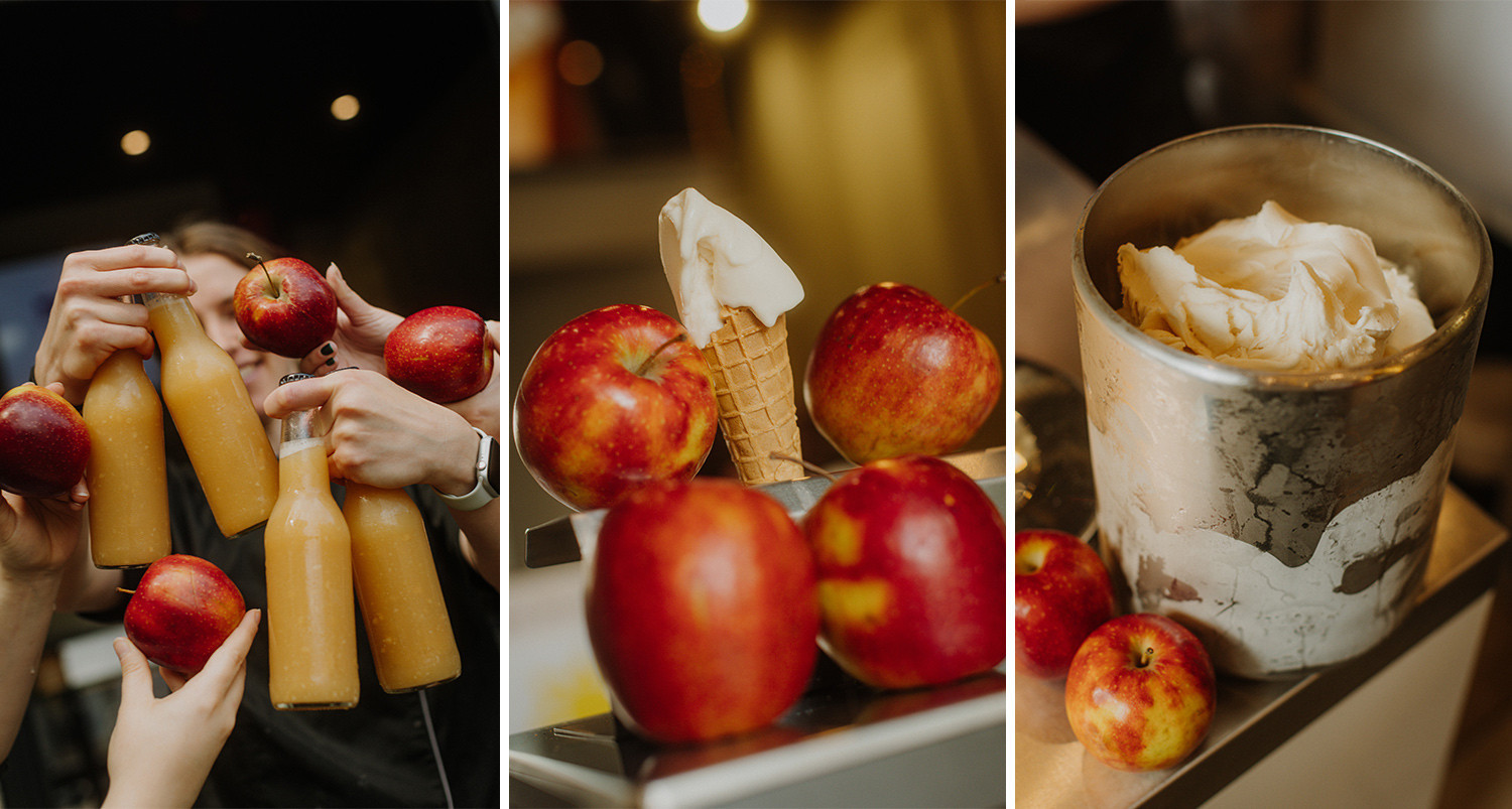 Wyjątkowy smak lodów powstał dzięki współpracy z lokalnymi sadownikami. „Smakują jak pyszna szarlotka lub jabłkowy mus”