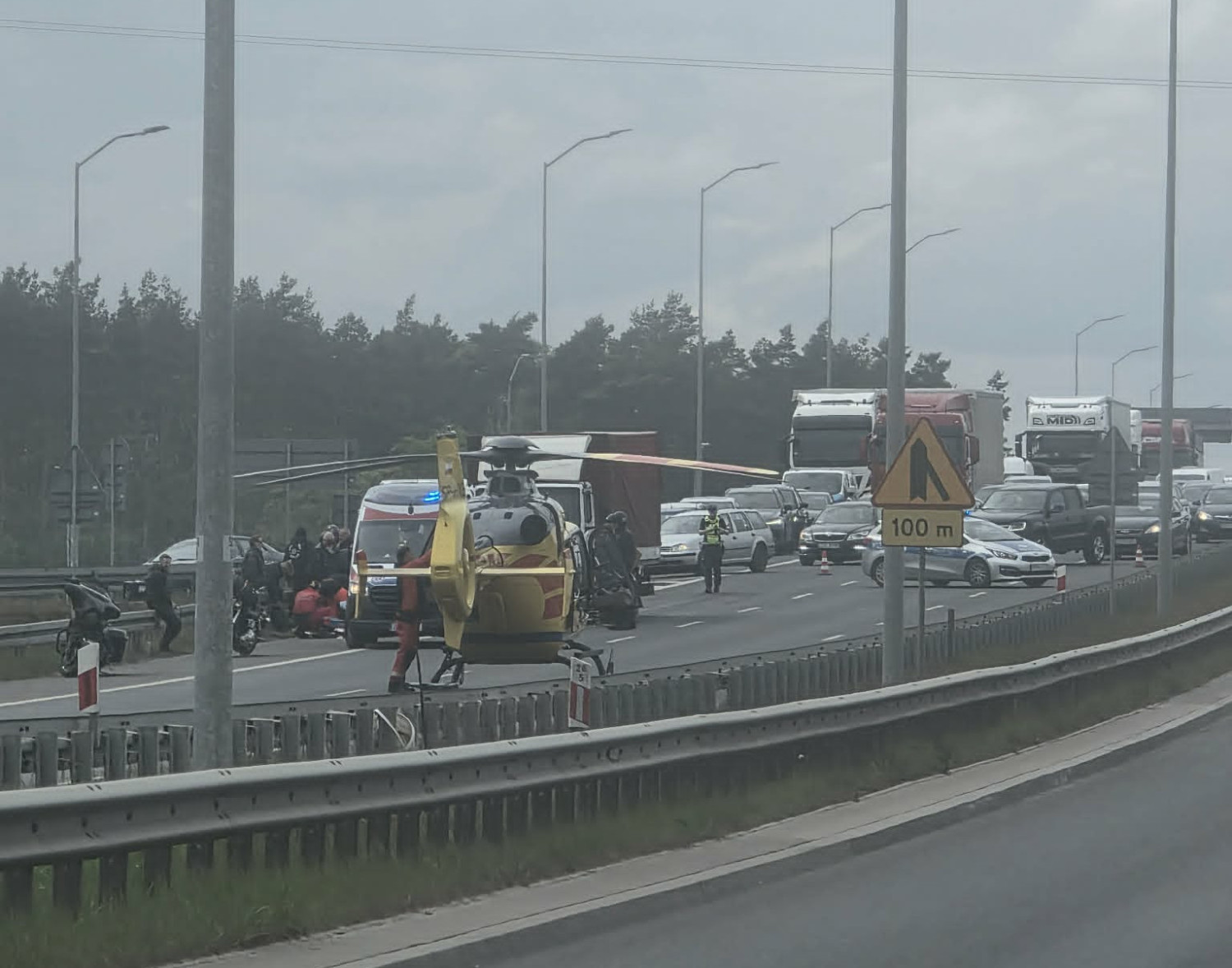 Poważny wypadek na wyjazdówce ze Szczecina. Całe Prawobrzeże stoi