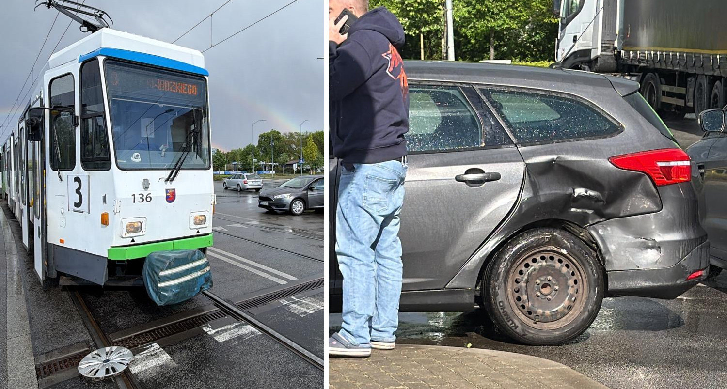 "Trójka stuknęła się z osobowką" problemy przy Enea Arenie